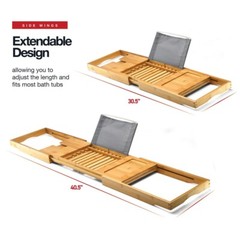 Bathtub Tray Caddy – Foldable Waterproof Bath Tray & Bath Caddy