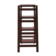 Wood Folding 4 Step Stool Ladder Adults Wood grain color Step Ladder 220lbs Load