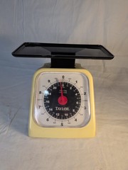 Vintage Taylor 22 lb Kitchen Scale Cream Black Analog Countertop Food Scale