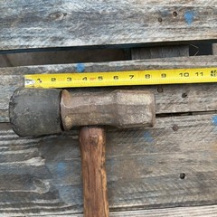 Vintage Combo Sledge Hammer Rubber Mallet 6lb Dual Head 17” Handle