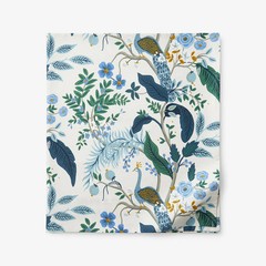 Peacock Classic Smooth Sateen Flat Bed Sheet – Ivory Multi, Twin/Twin XL