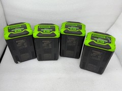 [LOT OF 4] GREENWORKS PRO [60BA08] ULTRAPOWER 60V 8.0AH BT BATTERY – [FOR PARTS]