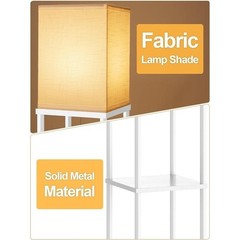 LED Floor Lamp W/ 3 Color Temperature Settings & 3 Tier Storage Shelves New