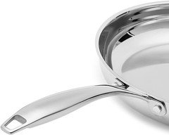 Stainless Steel Induction Frying Pan Set, 8″ & 10″ – Oven Safe, Riveted Handle