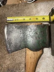 Old Axe head 6 in blade, wood handle 19 in, 4.49 lb
