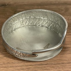 Silver Metal Leaf Design Candle Holder with Napkin Rings Set of 6 Decor