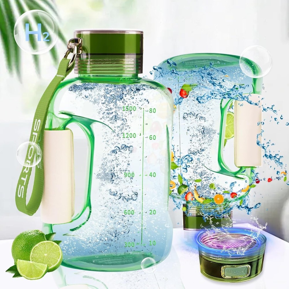 Hydrogen Water Bottle,50OZ/1.5L Large Capacity Portable Hydrogen Water Bottle