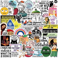 50Pcs Funny Adults Stickers Bulk, Prank Meme Sticker for Kids Teens Adults, Snar