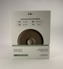 Jolie Filtered Showerhead Annual Pack w/ 3 Total Filter Refills Brushed Steel