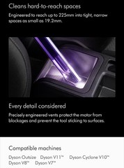 DYSON Genuine V11 V8 V7 Light Pipe Crevice Tool • Lighted Vacuum Attachment