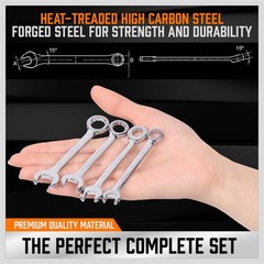 22PCS Combination Wrench Set Ignition Spanner Steel Tools Metric SAE Mini Small