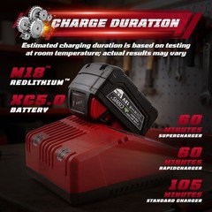 2PACK 5.0AH For Milwaukee for M18 Lithium 18V Li-Ion Extended 48-11-1850 Battery