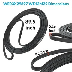 Dryer Belt Replacement for GE Hotpoint 89.5 Inch Heavy Duty Rubber Drum Belt