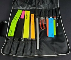 Ergo Chef Black 10 Pocket Chef Knife Roll Bag Waxed Canvas (Open Box)