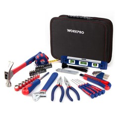 WORKPRO Home Tool Kit 100Piece Kitchen Drawer Household Hand Tool Set with Pouch