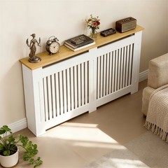 Modern Radiator Cover with Table Top, White Radiator Cabinet, Enclosure for Home