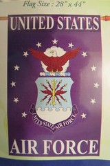 UNITED STATES AIR FORCE, USAF, Military applique decorative HOUSE flag 2-sided