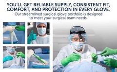 Surgical Gloves Latex Micro Sterile Individually Wrapped Pairs Powder Medical