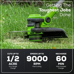 Greenworks 40V 13″ Gen2 Cordless String Trimmer/ Edger w/ 2Ah Battery & Charger