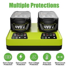 6Ah-12Ah For Ryobi 18V High Capacity Lithium-Ion Battery Includes Charger P108