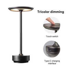 Cordless LED Touch Sensor Table Lamp Rechargeable Dimmable Bar Desk Night Light