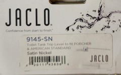 Jaclo Toilet Tank Trip Lever fits Porcher & American Standard 9145-SN
