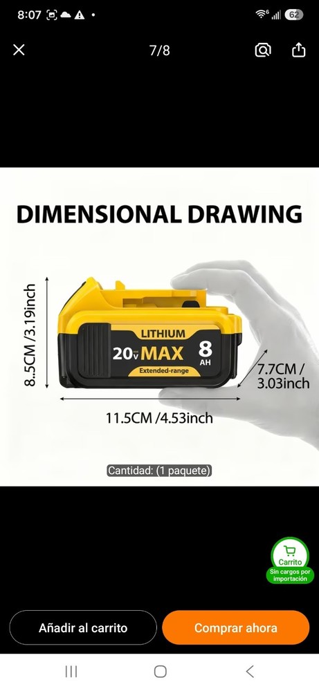 20V MAX 9Ah Lithium-Ion (Li-Ion) Power Tool Battery Pack, Yellow