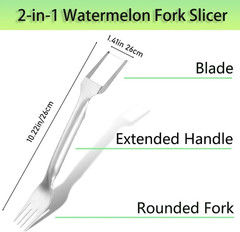 Watermelon Slicer Cutter,2-in-1 Fork Stainless Steel Fruit Cutting Artifact Lot