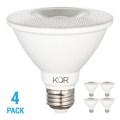 4 Pack LED Flood FL 10W 75W 120V PAR30/SN Short Neck Medium E26 3000K Warm White