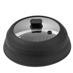 VEVOR Microwave Splatter Cover & Mat 10.8″ Collapsible Microwave Food Lid 500°F