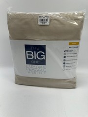 The Big One Easy Care 275 Thread Count Sheet Set FULL – Travertine 4pcs
