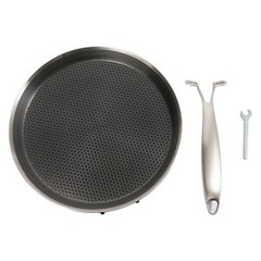 11in Stainless Steel Crepe Pan Pancake Pan Non Stick Cooking Pan For Kitchen