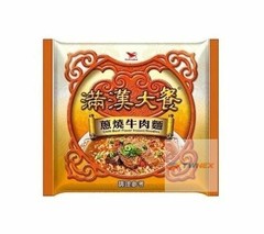 (各3包/共12包) NEW TAIWAN UNI-PRESIDENT INSTANT NOODLE 統一 滿漢大餐 蔥燒/珍味牛肉麵/麻辣鍋牛肉麵/蔥燒豬肉麵