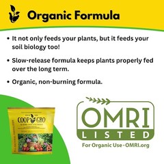Coop Gro Organic Chicken Manure Fertilizer 6 lb. Bag. Pelleted for Ease of Use!