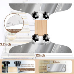 NAACOO Stair Tread Template Tool, Stair Measuring Tool, Tread Jig Set – with Lev