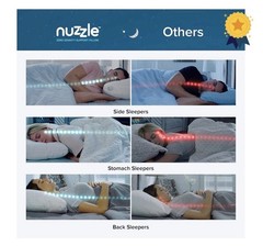 Nuzzle Cooling Adjustable Pillow for Side Sleepers, Luxury King Size Set of 2