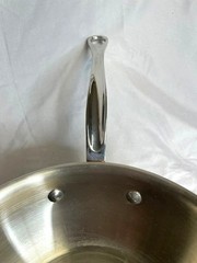 Mauviel 1830 Copper 8 ½” M’6 Chefs Pan Round Bottom 2qt Stainless Steel Handle