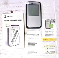 Airthings Corentium Home Radon Detector 223 Portable (3) AAA Battery Operated