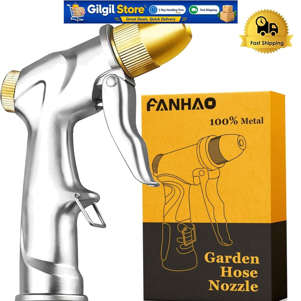 4 Adjustable Spray Patterns Metal Hose Nozzle – 100% Satisfaction Guaranteed