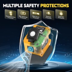 2-in-1 Power Station for Dewalt 20V Battery 300W DC Regulator 220W AC Inverter
