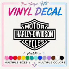 Harley Logo Vinyl Decal Sticker -Multiple Colors & Sizes- FREE SHIPPING