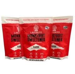 3 Packs Lakanto Classic Monk Fruit Sweetener with Erythritol 8.29 oz BB 10/2028