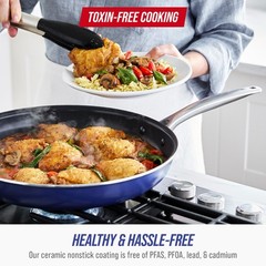 Blue Diamond 11 Piece Cookware Set, Diamond Infused PFAS & PFOA-Free Ceramic …