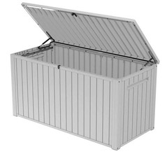 Keter 170 Gal. Resin Deck Box Large Indoor/Outdoor Storage, White