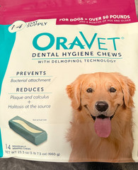 ORAVET Dental Hygiene Chews for Dogs, Oral Care 14 Days Large Dogs, Over 50