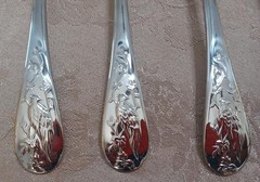 Asian Bird Reed & Barton 8 Serving Utensils 18/10 Stainless Flatware Vietnam