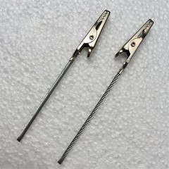 20 Pack Metal Wire Alligator Clamp, 4” Long-Tailed Iron Silver