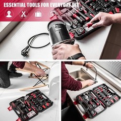 128-Piece Home Repair Tool Set, Tool Sets for Homeowners, General Household H…