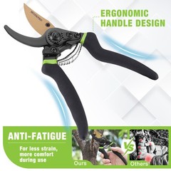 WORKPRO 8.5″ Bypass Pruning Shears Garden Shears w/ Sharp SK5 Blade for Branches