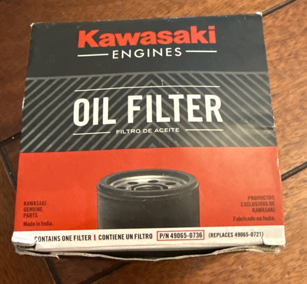 Genuine Kawasaki 49065-0736 Oil Filter Replaces 49065-7007, 49065-0721 (NEW/OEM)
